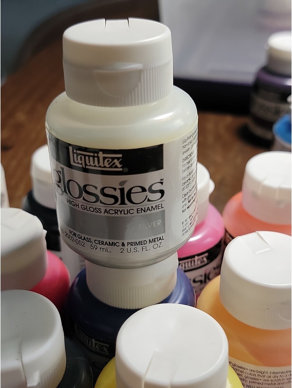 Discontinued Liquitex Silver Glossies Paint 2-oz jar - High Gloss Enamel